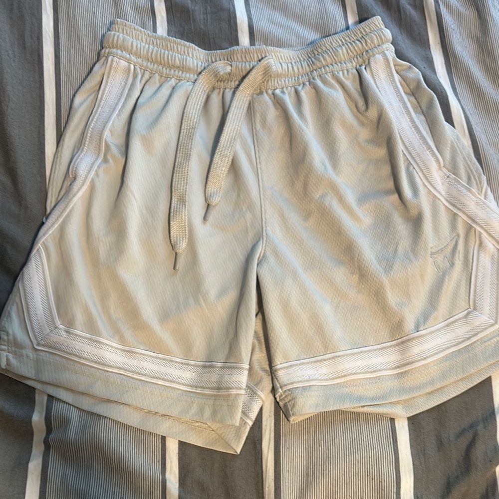 women’s off-white nike fly basketball shorts